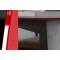 Mesa Dalton Light Cappucino- encimera de cristal rojo