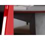 Mesa Dalton Light Cappucino- encimera de cristal rojo
