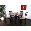 Mesa Dalton Light Cappucino- encimera de cristal rojo