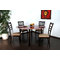 Mesa Dalton Light Cappucino- encimera de cristal rojo