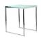 Mesa de bar alta cuadrada INOLA 90 cm de inox y cristal templado 