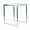 Mesa de bar alta cuadrada INOLA 90 cm de inox y cristal templado 