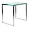 Mesa de bar INOLA alta 120cm rectangular de inox y cristal templado