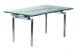 Mesa de cocina / comedor CARTER desplegable de metal y cristal templado image 1