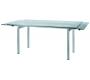 Mesa de cocina / comedor CARTER desplegable de metal y cristal templado image 2