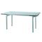 Mesa de cocina / comedor CARTER desplegable de metal y cristal templado