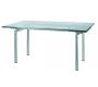 Mesa de cocina / comedor CARTER desplegable de metal y cristal templado image 3