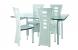 Mesa de cocina / comedor CARTER desplegable de metal y cristal templado image 4