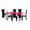 Mesa de cocina/comedor rectangular de color rojo L&eacute;a