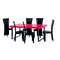 Mesa de cocina/comedor rectangular de color rojo L&eacute;a