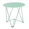 Mesa de cocina/comedor redonda JANIS 80cm de acero y cristal templado