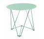 Mesa de cocina/comedor redonda JANIS 80cm de acero y cristal templado image 1