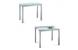 Mesa de comedor/cocina NEW BALTIMORE desplegable de metal lacado y cristal templado blanco  image 1