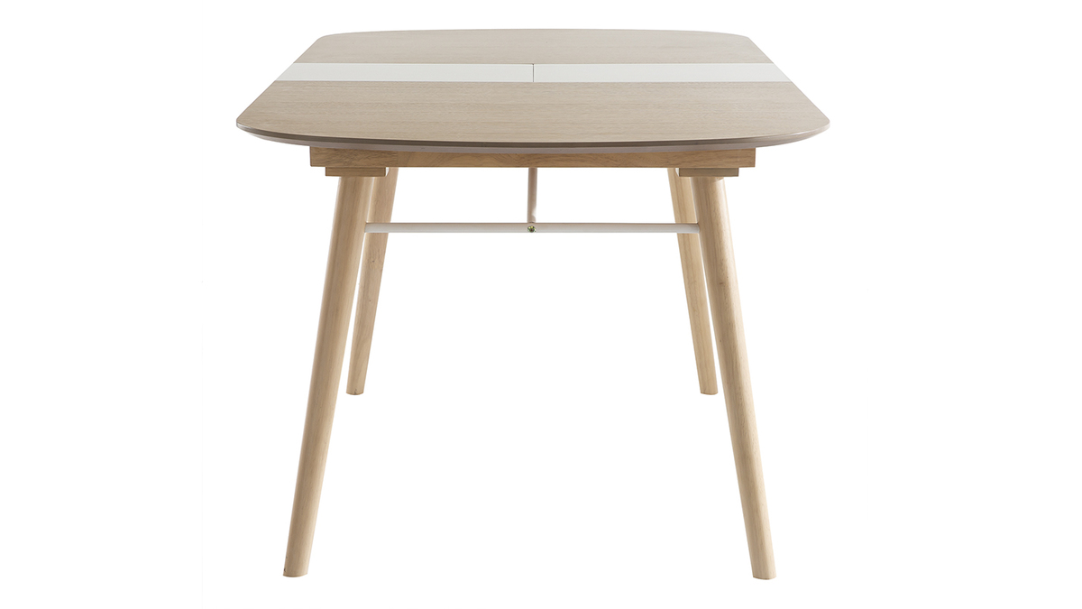 Mesa de comedor extensible en madera clara L150-180 cm SHELDON