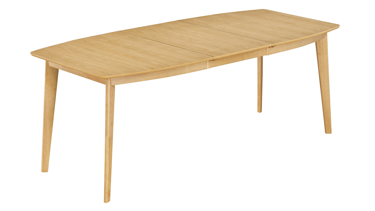 Mesa de comedor extensible nrdica en madera clara L150-200 LEENA