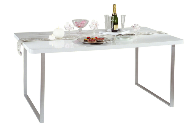 Mesa de comedor rectangular lacada color blanco � NEW YORK