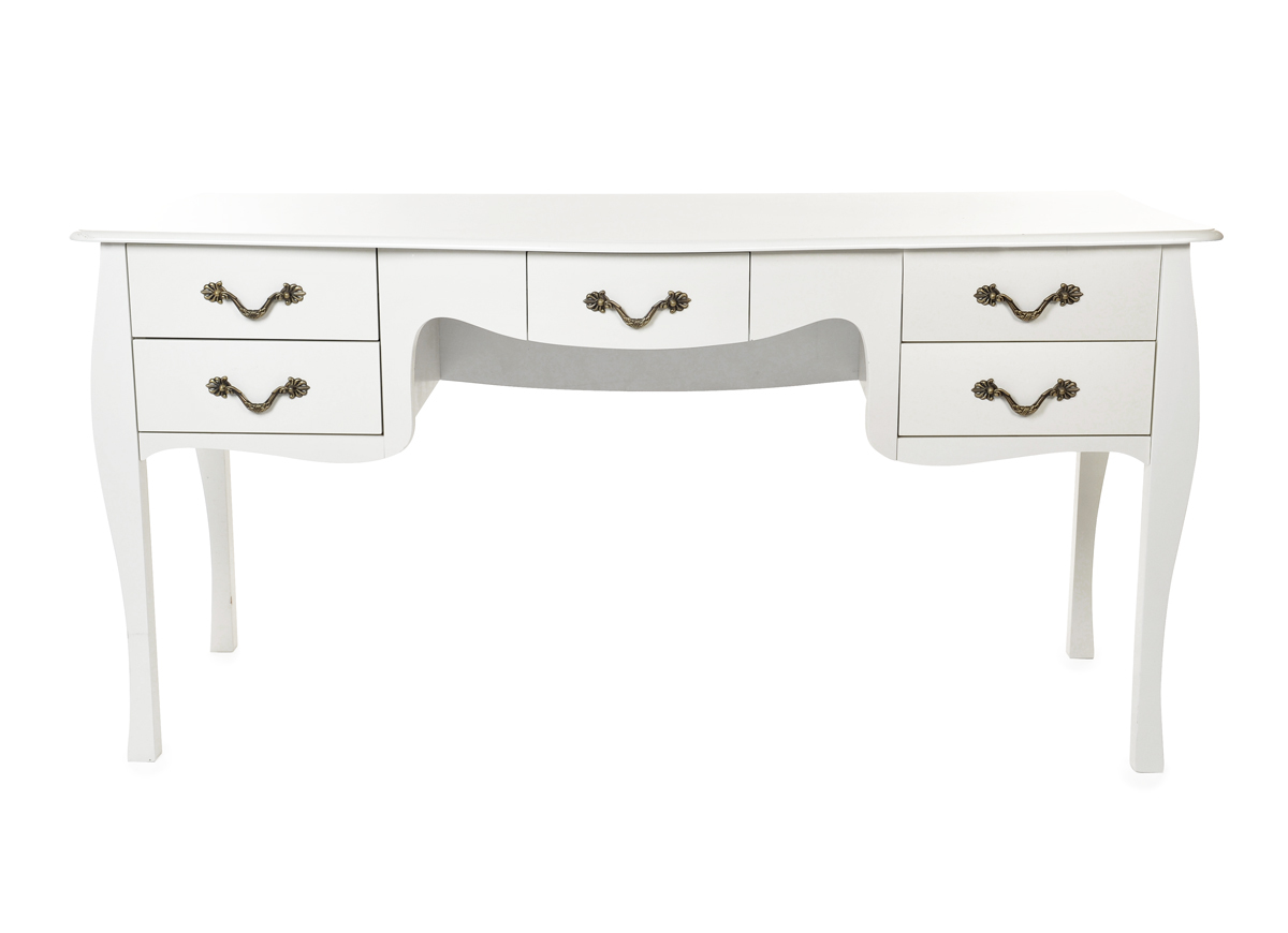 Mesa de despacho ministro 5 cajones LOUISA � color blanco