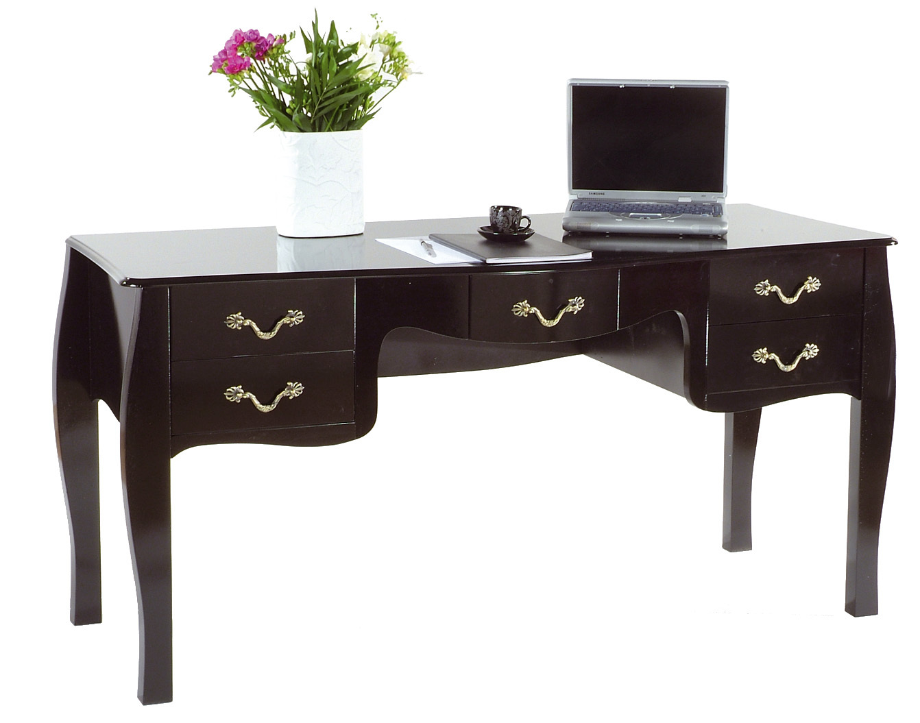 Mesa de despacho ministro 5 cajones LOUISA � color negro