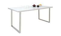 Mesa de dise&ntilde;o blanca y lacada HALIFAX