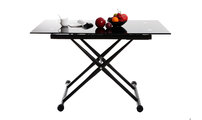 Mesa de dise&ntilde;o de altura regulable negra NORA