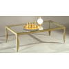 Mesa de sal&oacute;n Barroca de acero lacado y cristal templado transparente image pub1