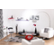 Mesa de sal&oacute;n de cristal y ABS Rondella � color rojo