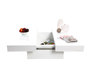 Mesa de sal&oacute;n de dise&ntilde;o encinera corrediza blanca LAUREEN