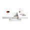 Mesa de sal&oacute;n de dise&ntilde;o encinera corrediza blanca LAUREEN