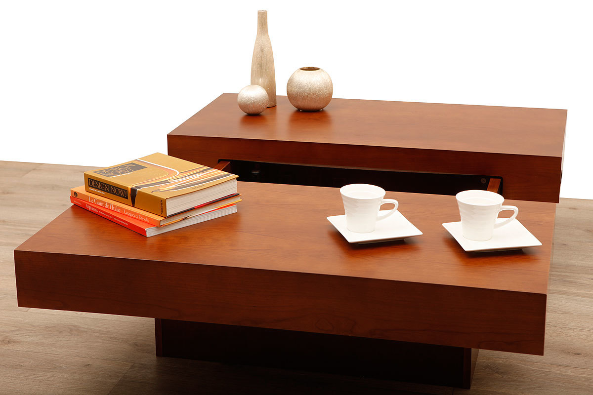 Mesa de sal&oacute;n de dise&ntilde;o encinera corrediza LAUREEN