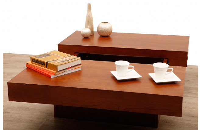 Mesa de sal&oacute;n de dise&ntilde;o encinera corrediza LAUREEN