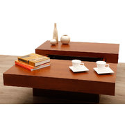 Mesa de sal&oacute;n de dise&ntilde;o encinera corrediza LAUREEN