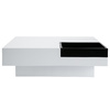 Mesa de sal&oacute;n de dise&ntilde;o lacada blanca bandeja amovible TEENA