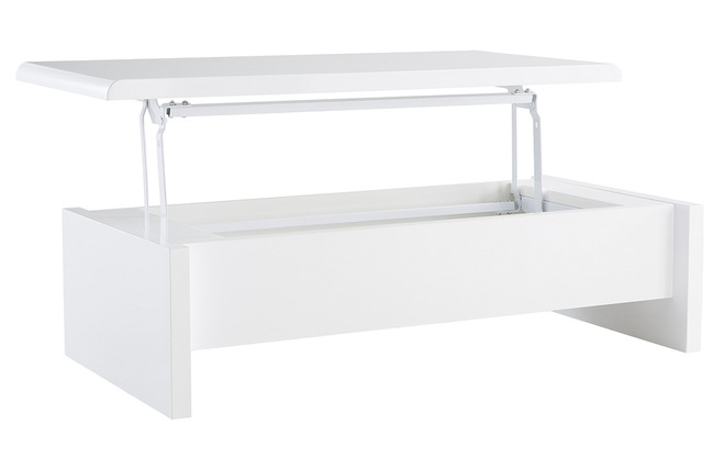 Mesa de sal&oacute;n de dise&ntilde;o lacada blanca LOLA
