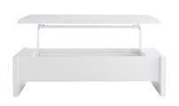 Mesa de sal&oacute;n de dise&ntilde;o lacada blanca LOLA