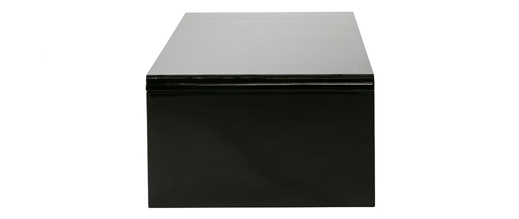Mesa de sal&oacute;n de dise&ntilde;o lacada negra LOLA