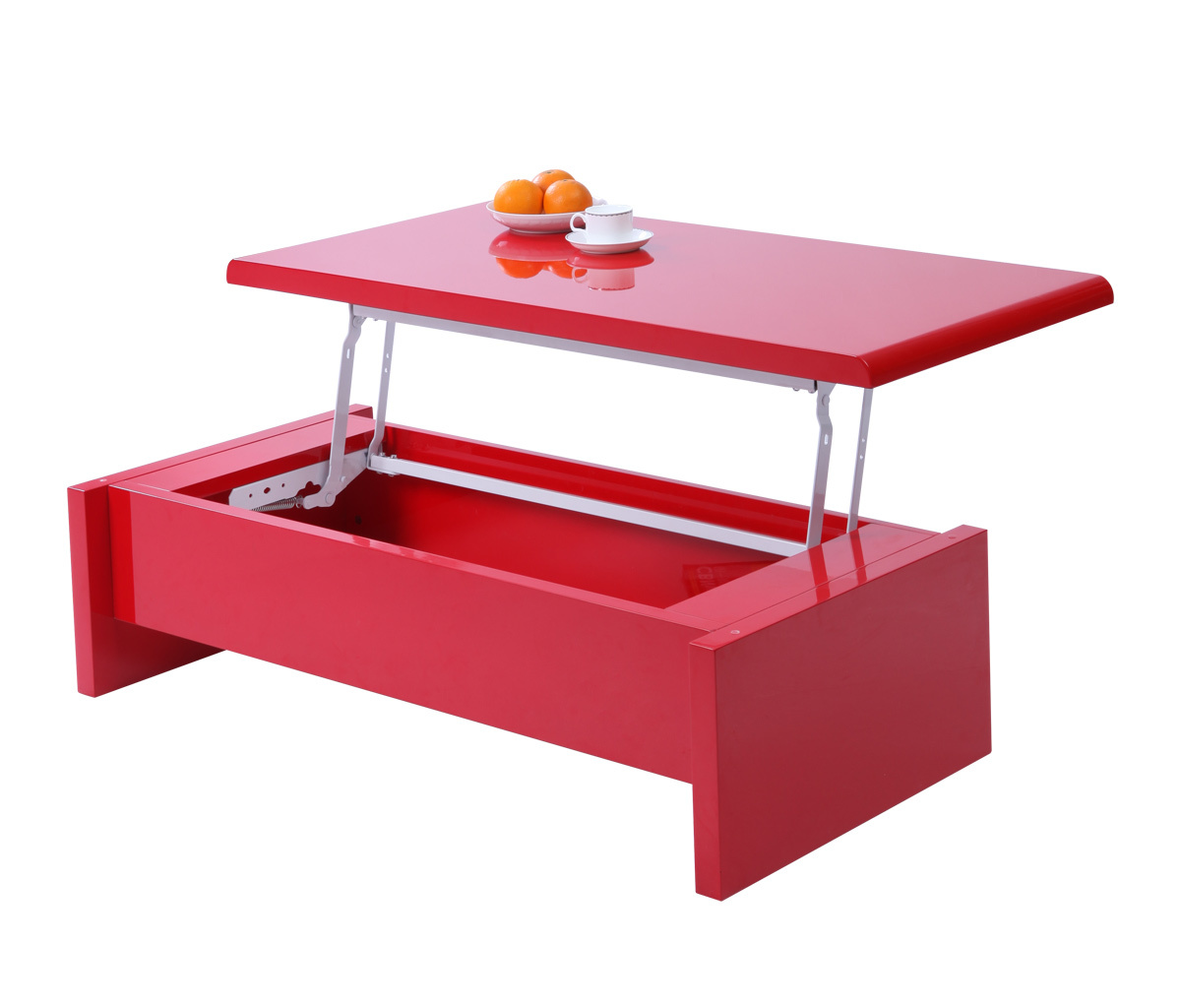 Mesa de sal&oacute;n de dise&ntilde;o lacada roja LOLA