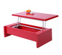 Mesa de sal&oacute;n de dise&ntilde;o lacada roja LOLA