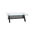 Mesa de sal&oacute;n de dise&ntilde;o rectangular BAILEY de color weng&eacute; y encimera de cristal  image pub1