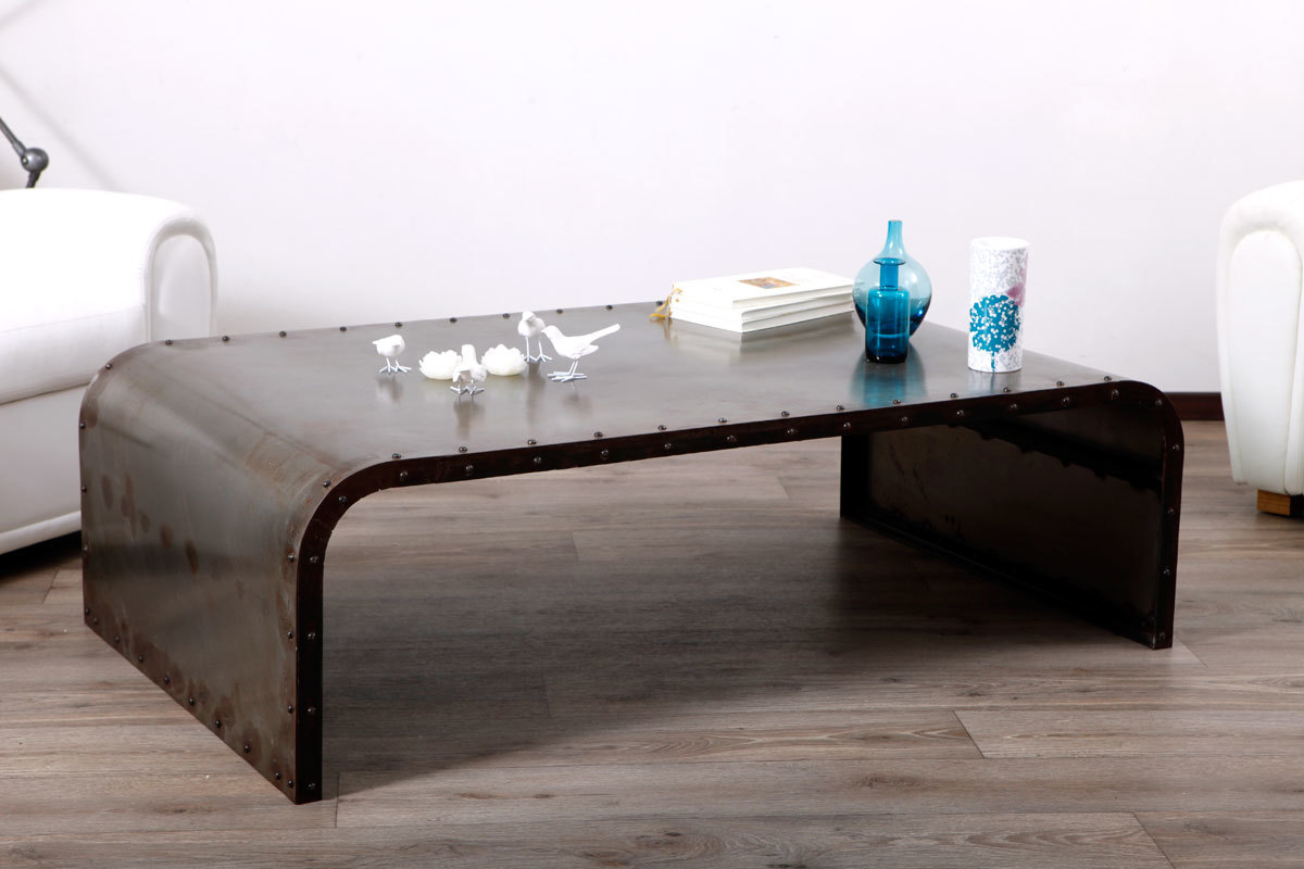 Mesa de sal&oacute;n de metal estilo indutrial FERRA
