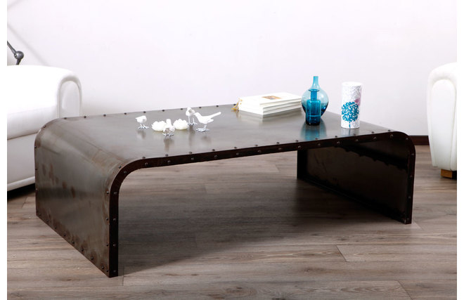 Mesa de sal&oacute;n de metal estilo indutrial FERRA