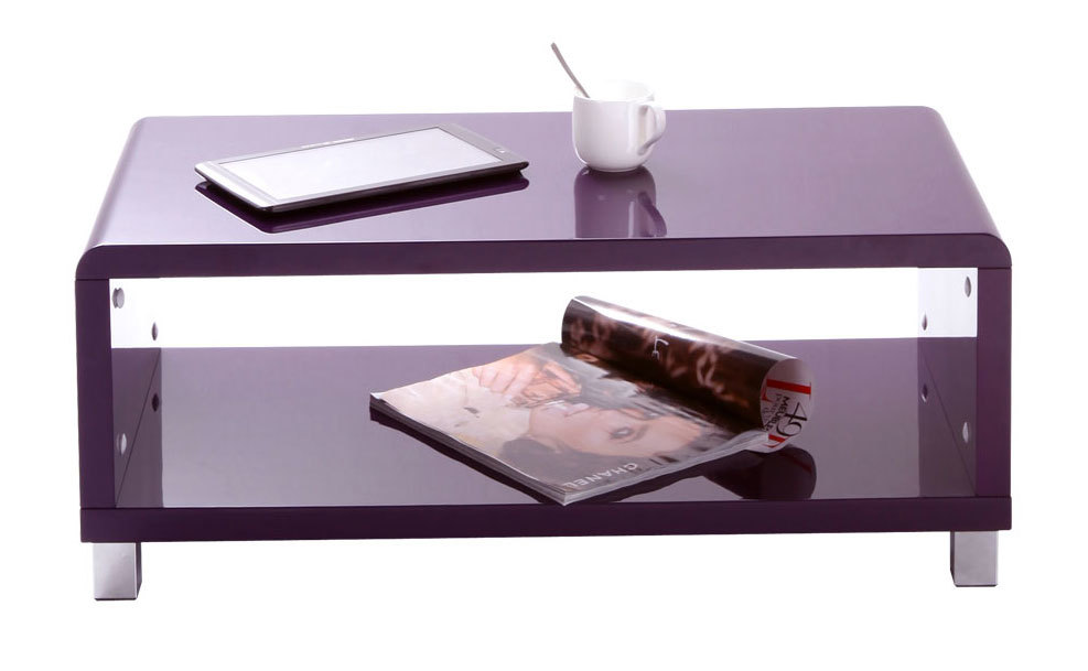 Mesa de sal&oacute;n dise&ntilde;o violeta ROXIE