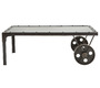 Mesa de sal&oacute;n estilo industrial de metal CHARIOT