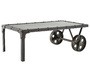 Mesa de sal&oacute;n estilo industrial de metal CHARIOT