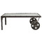Mesa de sal&oacute;n estilo industrial de metal CHARIOT