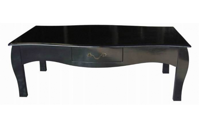 Mesa de sal&oacute;n LOUISA 1 caj&oacute;n � color negro