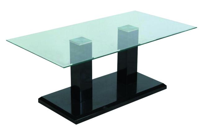 Mesa de sal&oacute;n moderna rectangular ASHLEY de color negro