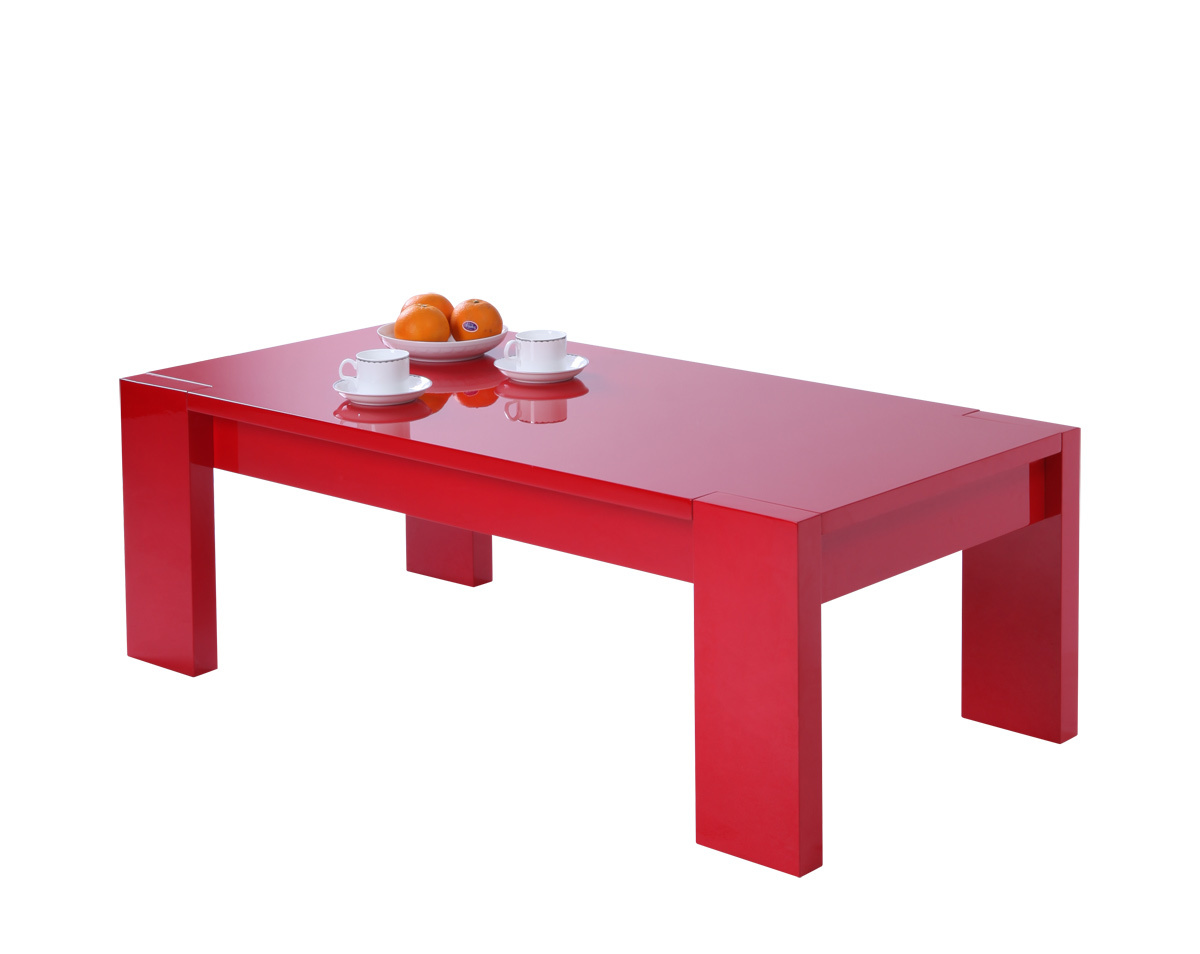 Mesa de sal&oacute;n moderna roja Lilou