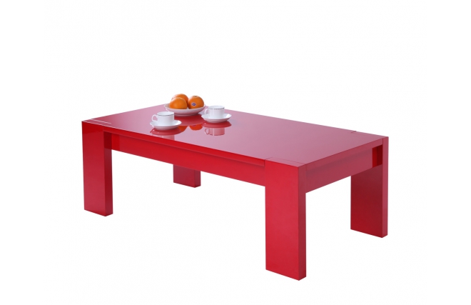 Mesa de sal&oacute;n moderna roja Lilou