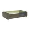 Mesa de sal&oacute;n moderna ULISSE de color weng&eacute; y de cristal templado  image pub1