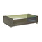 Mesa de sal&oacute;n moderna ULISSE de color weng&eacute; y de cristal templado 